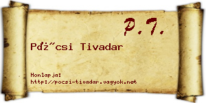 Pócsi Tivadar névjegykártya