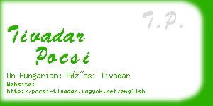 tivadar pocsi business card